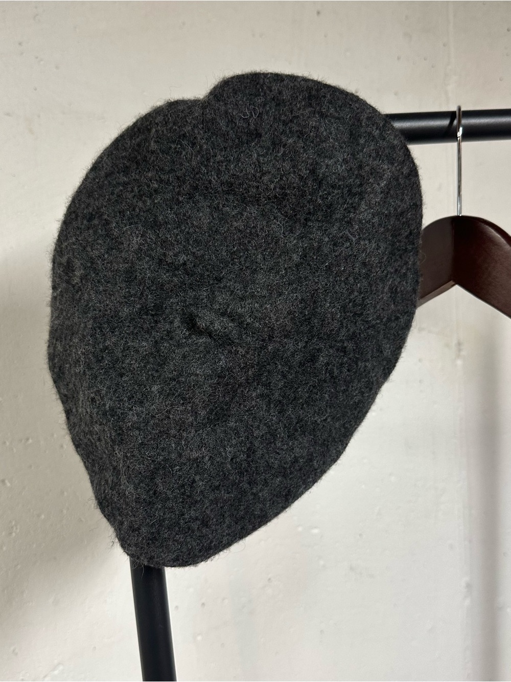 Women's Charcoal Gray Wool Beret